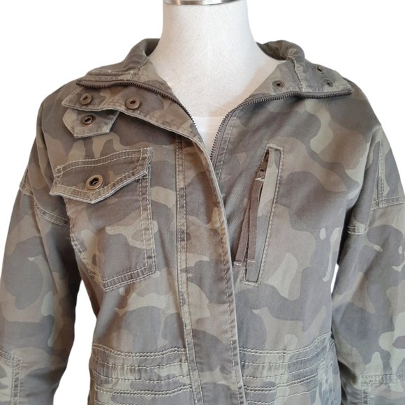 Marrakech Anthro Camo Utility Jacket SZ XS - Picture 3 of 13